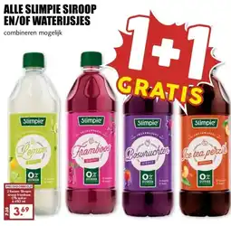 MCD Supermarkt ALLE SLIMPIE SIROOP EN/OF WATERIJSJES aanbieding