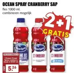 MCD Supermarkt OCEAN SPRAY CRANBERRY SAP aanbieding