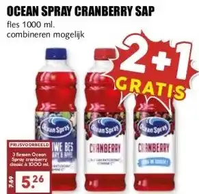 MCD Supermarkt OCEAN SPRAY CRANBERRY SAP aanbieding