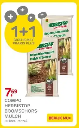 Praxis COMPO HERBISTOP BOOMSCHORS- MULCH aanbieding