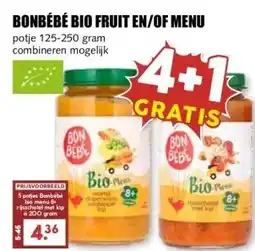 MCD Supermarkt BONBÉBÉ BIO FRUIT EN/OF MENU aanbieding