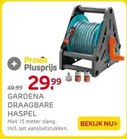 Praxis GARDENA DRAAGBARE HASPEL aanbieding
