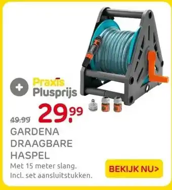 Praxis GARDENA DRAAGBARE HASPEL aanbieding