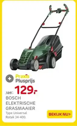 Praxis BOSCH ELEKTRISCHE GRASMAAIER aanbieding