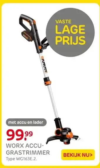 Praxis WORX ACCU- GRASTRIMMER aanbieding