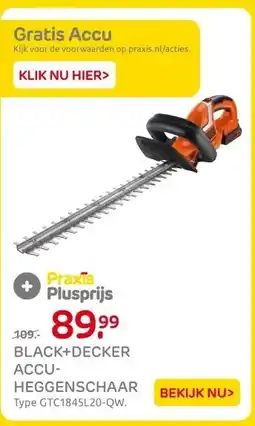 Praxis BLACK+DECKER ACCU- HEGGENSCHAAR aanbieding