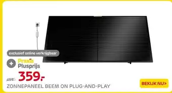 Praxis ZONNEPANEEL BEEM ON PLUG-AND-PLAY aanbieding