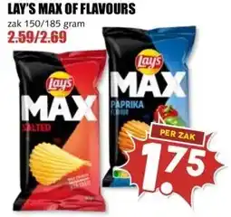 MCD Supermarkt LAY'S MAX OF FLAVOURS aanbieding