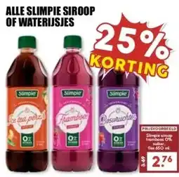 MCD Supermarkt ALLE SLIMPIE SIROOP OF WATERIJSJES aanbieding