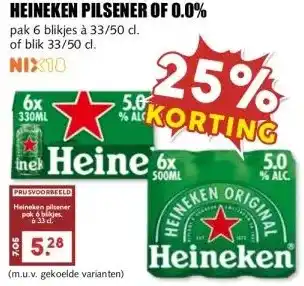 MCD Supermarkt HEINEKEN PILSENER OF 0.0% aanbieding
