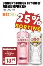 MCD Supermarkt GORDON'S LONDON DRY GIN OF PREMIUM PINK GIN aanbieding