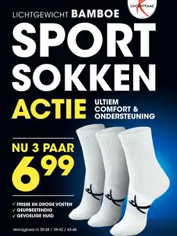Lucovitaal LICHTGEWICHT BAMBOE SPORT SOKKEN aanbieding