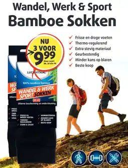 Lucovitaal Wandel, Werk & Sport Bamboe Sokken aanbieding