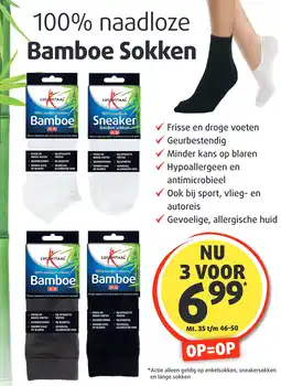 Lucovitaal 100% naadloze Bamboe Sokken aanbieding