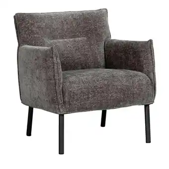 Leen Bakker Fauteuil Teun - stof - antraciet aanbieding