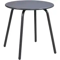Leen Bakker Bijzettafel Montreal - antraciet/metaal - 45xØ45 cm aanbieding