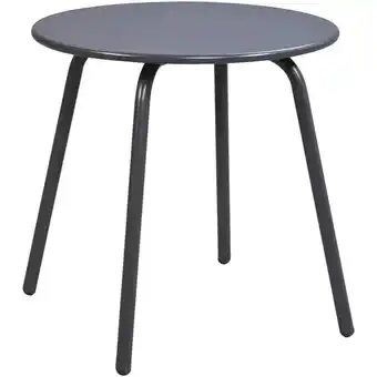 Leen Bakker Bijzettafel Montreal - antraciet/metaal - 45xØ45 cm aanbieding