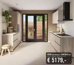 Keukendepot RENO Eiken Bergamo / LINCOLN Zand aanbieding