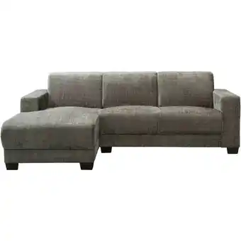 Leen Bakker Bank Aberdeen met chaise longue links - Cremona - grijs aanbieding