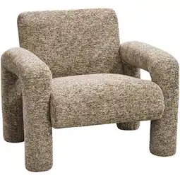 Leen Bakker Fauteuil Puck - bruin melange aanbieding