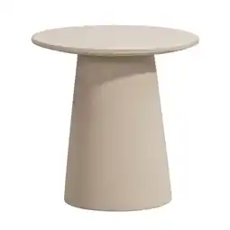 Leen Bakker Bijzettafel Thibaut - beige - Ø45x45 cm aanbieding