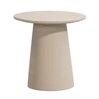 Leen Bakker Bijzettafel Thibaut - beige - Ø45x45 cm aanbieding