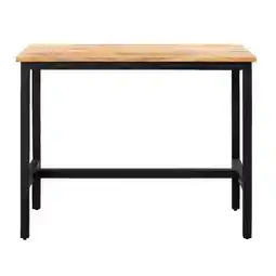 Leen Bakker Bartafel Kyan - zwart/naturel - 105x137x67 cm aanbieding
