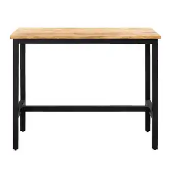 Leen Bakker Bartafel Kyan - zwart/naturel - 105x137x67 cm aanbieding