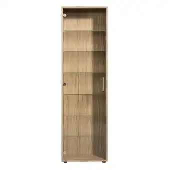 Leen Bakker Vitrinekast Ansio - naturel - 172x50x30 cm aanbieding