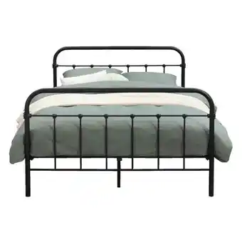 Leen Bakker Bed Anne - mat antraciet - 140x200 cm aanbieding