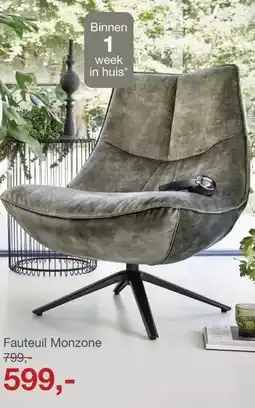 IN.HOUSE Fauteuil Monzone aanbieding