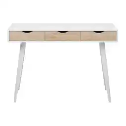 Leen Bakker Bureau Montijo - wit/bruin - 77,1x110x50 cm aanbieding