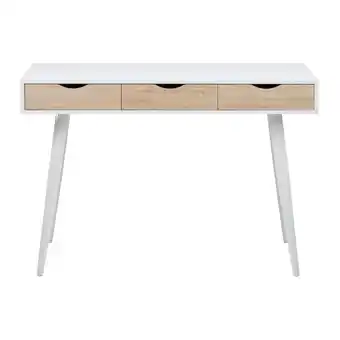 Leen Bakker Bureau Montijo - wit/bruin - 77,1x110x50 cm aanbieding