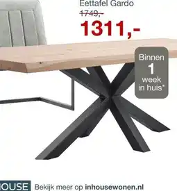 IN.HOUSE Eettafel Gardo aanbieding