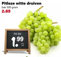 Coop Pitloze witte druiven aanbieding