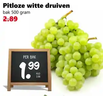 Coop Pitloze witte druiven aanbieding