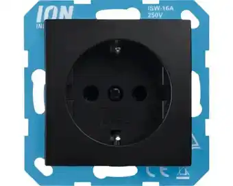 Hornbach ION INDUSTRIES E1 Stopcontact 1-voudig RA zwart mat aanbieding