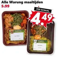 Coop Alle Warung maaltijden aanbieding