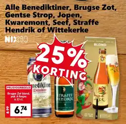 Coop Alle Benediktiner, Brugse Zot, Gentse Strop, Jopen, Kwaremont, Seef, Straffe Hendrik of Wittekerke aanbieding