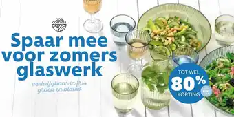 Coop Spaar mee voor zomers glaswerk aanbieding