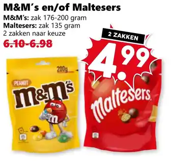 Coop M&M's en/of Maltesers aanbieding