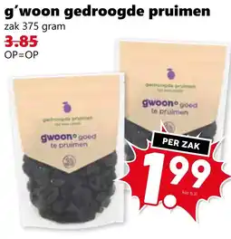 Coop g'woon gedroogde pruimen aanbieding