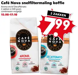 Coop Café Nova snelfiltermaling koffie aanbieding