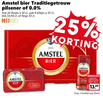 Coop Amstel bier Traditiegetrouw pilsener of 0.0% aanbieding