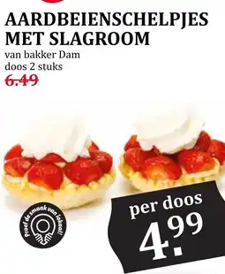 Coop AARDBEIENSCHELPJES MET SLAGROOM aanbieding