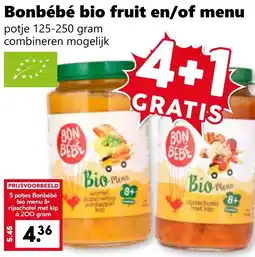 Coop Bonbébé bio fruit en/of menu aanbieding