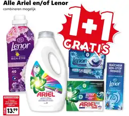 Coop Alle Ariel en/of Lenor aanbieding