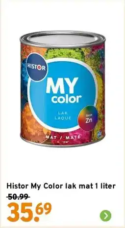 GAMMA Histor My Color lak mat 1 liter aanbieding