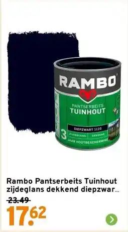 GAMMA Rambo Pantserbeits Tuinhout zijdeglans dekkend diepzwart 750 ml aanbieding