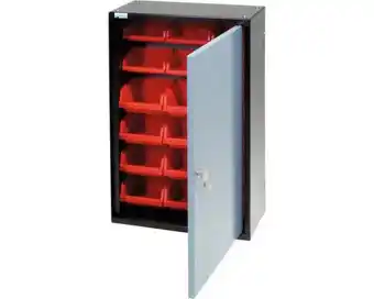 Hornbach KÜPPER Hangkast 40 cm zilver-zwart (1 deur, 18 bakjes) aanbieding